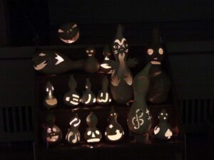 Lamps made of gourds
